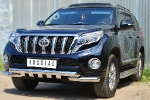 Toyota LC Prado 150 2014- Защита переднего бампера d76 (дуга) d76 (секции)+клыки