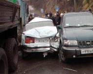 ДТП на Мамайском перевале с участием восьми автомобилей