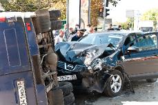 ДТП в Краснодаре - столкнулись Nissan и Газель